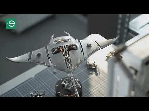 Manta Ray Metal Mechanical Model Puzzle Kit with Lights