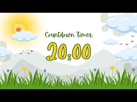 20 Minute Timer with Relaxing Music and Alarm | Peaceful Spring Countdown Timer