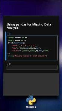 Using pandas for Missing Data Analysis