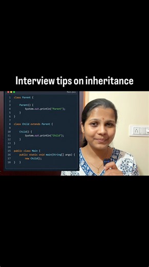 Interview tips on inheritance #java #programming #freshers #coding #codingforbeginners #javabasics