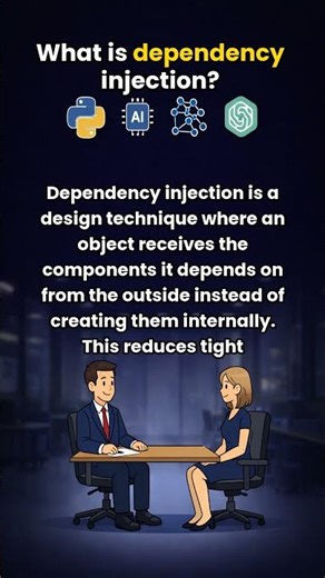 What is dependency injection?? | OOP Interview Question Explained #Shorts