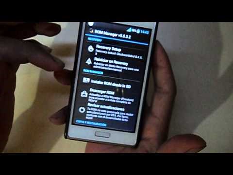 como entrar al modo recovery con rom manager