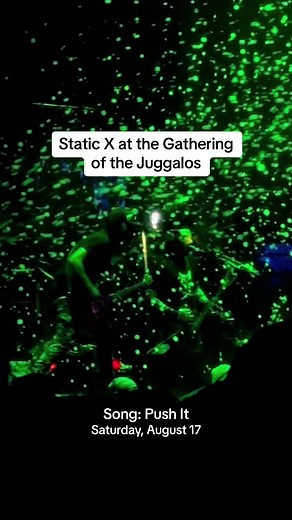 Static x perform push it st the gathering of the juggalos 2024 #staticx #waynestatic #xero #numetal #numetaltiktok #ripwaynestatic #icp #gatheringofthejuggalos #gotj #gotj24