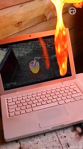 Macbook vs. LAVA #satisfying #experiment #presstube #asmr | PressTube