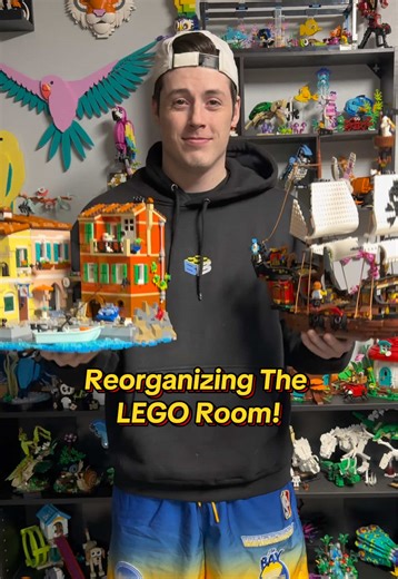 LEGO Room Organization! Great to shuffle the sets around!🤩 #lego #legoroom #legocollection #legoshelves #afol