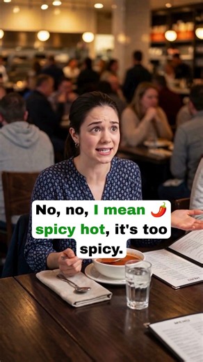 Restaurant Waiter and Customer confused🌶️Hot vs Hot🔥 #englishtips #learnenglish #shorts