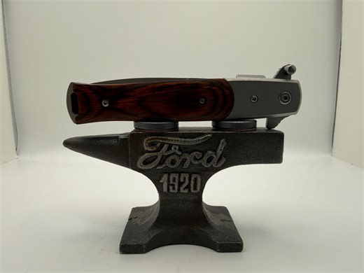 Wood Handle Stiletto Spring Assisted Pocketknife #5149 - Etsy