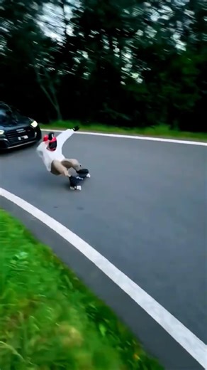 WHEN SPEED BECOMES A FRIENDS #shorts #skateboarding #downhill