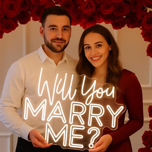 Will You Marry Me Neon Sign, LED Proposal Sign, Engagement Neon Sign, Custom Name Neon Sign, Romantic Wedding Proposal Gift, Neon Signs - Etsy