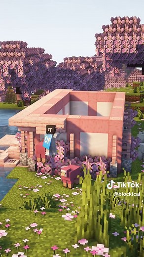 Minecraft Cherry Japanese House Build Tutorial