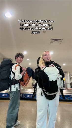 Stop letting the fear of travelling stop you! You’ll make new friends whilst not having to plan a single thing, as it’s all done for you! 🌍✈️ #travel #traveltok #travelwithus #korea #japan