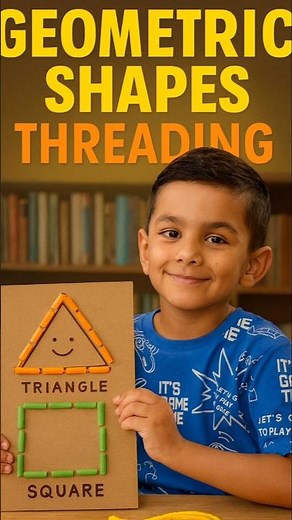 Geometrical Threading Shapes Activity | Kids Fun And Learning Activity