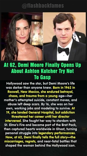 At 62, Demi Moore Finally Opens Up About Ashton Kutcher...Try Not To Gasp #shorts