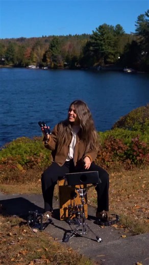 knock on wood ✊🏼✊🏼🪵 any Taylor Swift fans here? Let me know what’s your favorite new track in the comments for my next cover!!! 😉 @taylorswift #wood #cover #taylorswift #cajon #drums #acoustic #percussion #meinlpercusion #outdoors #fall | Domino Santantonio