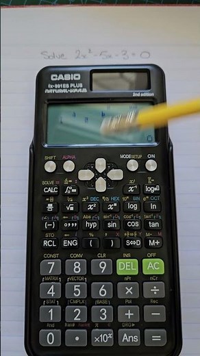 How to solve quadratic equations using Casio fx-991ES scientific calculator