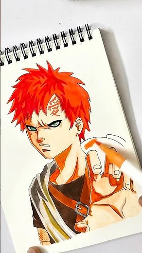 How to draw Gaara❤️Stepbystep#narutoshippuden #gaara #animedrawing #anime #art #animeeart #tutorial