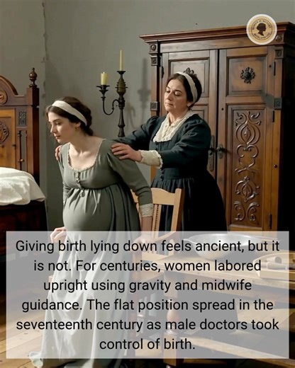 For most of human history, childbirth followed the body, not a medical script. Across cultures, women commonly gave birth upright. They knelt, squatted, stood, or sat on wooden birthing stools designed to support labor and use gravity effectively. These positions allowed movement, balance, and physical effort during delivery. Birth was guided by midwives whose knowledge came from lived experience. Skills were learned through observation and repetition, then passed down across generations. Care f