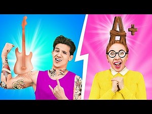 ROCK STAR vs INTELLO | On a ADOPTÉ un MUSICIEN - Filles VS Garçons | Comédie familiale par La La L'R