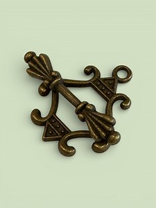 Clasp FRENCH Style Toggle Vintage Style Ornate Antique Brass Plated 17x22mm - Etsy