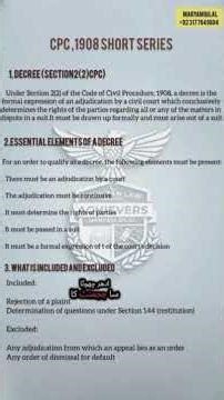 Section 2(2) of CPC #llbnotes #cpc #futurelawyers #students #punjabuniversity #maryambilal #maryam