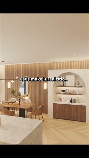 🔥 From SketchUp to Realistic Kitchen ✨ #coohom 