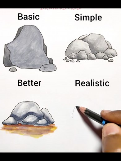 Learn to Draw Realistic Rocks with Ease