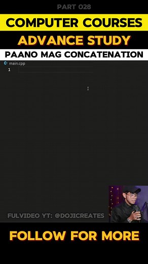 PART 028 | COMPUTER COURSE FRESHMEN ADVANCE STUDY FULLVID YT : dojicreates Dojicreates is a content creator who makes tagalog video tutorial contents about coding and programming for beginners Welcome to Dojicreates! Our YouTube channel is dedicated to teaching coding in Tagalog. Join our growing community and learn programming with easy-to-follow tutorials on various topics, including C , Web Development, JavaScript, Python, Java, Computer Science, Information Technology, Coding for Beginners, 