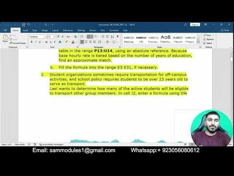 New Perspectives Excel 365/2021 Module 7 SAM Project 1a | Valerian State College