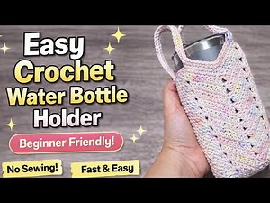 How to Crochet a Water Bottle Holder (Easy & Fast Tutorial)