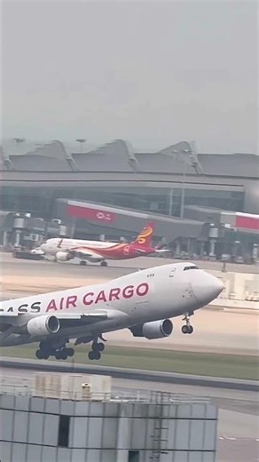 Compass Air Cargo LZ-CJC is a Boeing 747-428(ER)F takeoff at Hong Kong International Airport