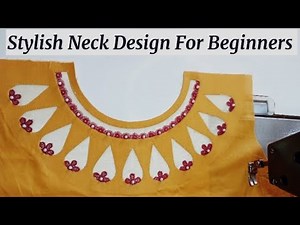 Stylish Neck Design cutting and stitching tutorial for beginners