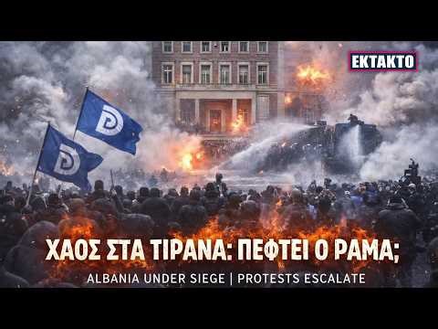 ΦΛΕΓΟΝΤΑΙ ΤΑ ΤΙΡΑΝΑ: Μολότοφ και «βροχή» από δακρυγόνα στο γραφείο του Ράμα!