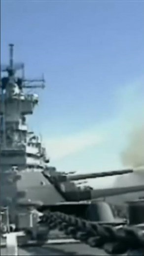 Firing the 16in guns on the Battleship New Jersey