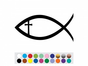 Vinyl Sticker Decal Christian Fish Jesus Christ Cross Faith Sign - Etsy