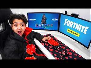 Kids Plays Fortnite With NARUTO GAMING SETUP... (AKATSUKI)