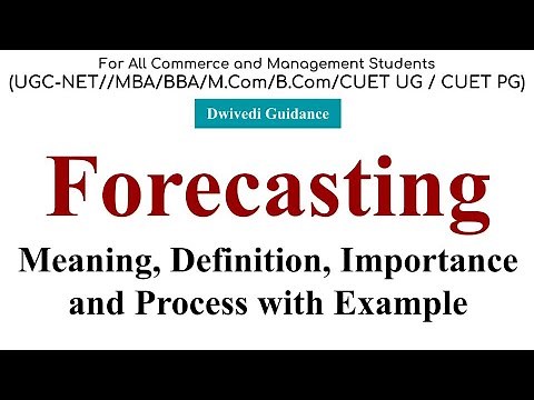 Forecasting in Management, forecasting Meaning, forecasting process, importance of forecasting, mba