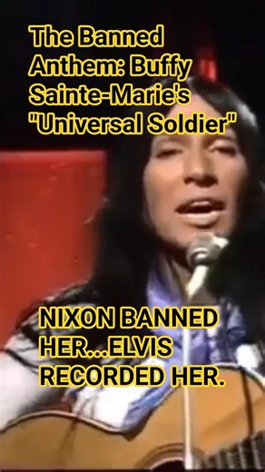 The Banned Anthem: Buffy Sainte-Marie’s "Universal Soldier" 🪖 #shorts #musichistory #elvis