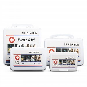 [Hot Item] Custom Printed Small Plastic First Aid Kit Box Case for 100 People Wound Protect Life in Kitchen