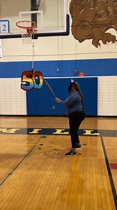 ICYMI- Our principal had a big birthday this past weekend! We celebrated with cake, decorations, and of course, a pinata to knock out that beginning-of-the-school-year stress! We appreciate you, Dr. Green! 🥳🎂🎊💙💛 #opsproud #monarchproud | McMillan Middle
