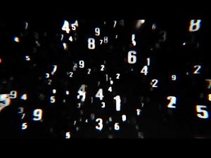 【フリー素材 / 高画質】数字が飛んでる映像