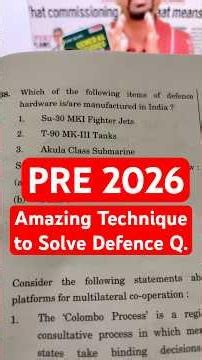 Prelims 2026 Elimination Techniques Work ❤️