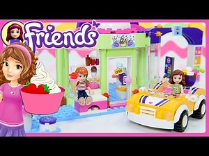 LEGO Friends Heartlake Frozen Yoghurt Shop Build Review Silly Play Kids Toys