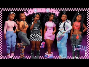 🍭 THE SIMS 4 | PRETEEN LOOKBOOK ✭6 LOOKS | GIRLS ✭ | + CC LINKS 🍭