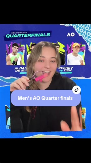 The men’s quarterfinals at the Australian open are set! Who’s going to the semis? Follow for more #tennis #australianopen #ausopen #carlosalcaraz #janniksinner