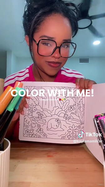 Tropical Waterfall Coloring — Summer Break Page Reveal