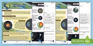 UKS2 Planet Earth Reading Comprehension Activity