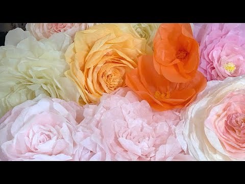 DIY TUTORIAL Giant Coffee Filter Flowers | No cutting and no pattern needed EASY