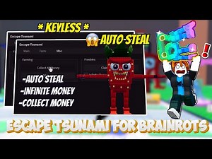 Escape Tsunami For Brainrots Script 🔥 Auto Steal, WalkSpeed & Auto Money | Roblox 2026