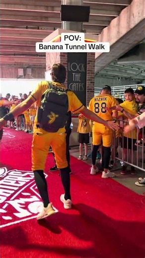 Banana Tunnel Walk in Husker Stadium