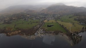 A fantastic view as two RAF Hawks marked the 100th anniversary of the birth of World Water Speed record holder Donald Campbell CBE with a Flyover of Coniston Water. Hawk aircraft from IV (AC) Squadron based at RAF Valley flew over a small ceremony that took place on Coniston Water near to where he died in his jet-powered Bluebird boat. Full story: http://bit.ly/398gK2F | Royal Air Force